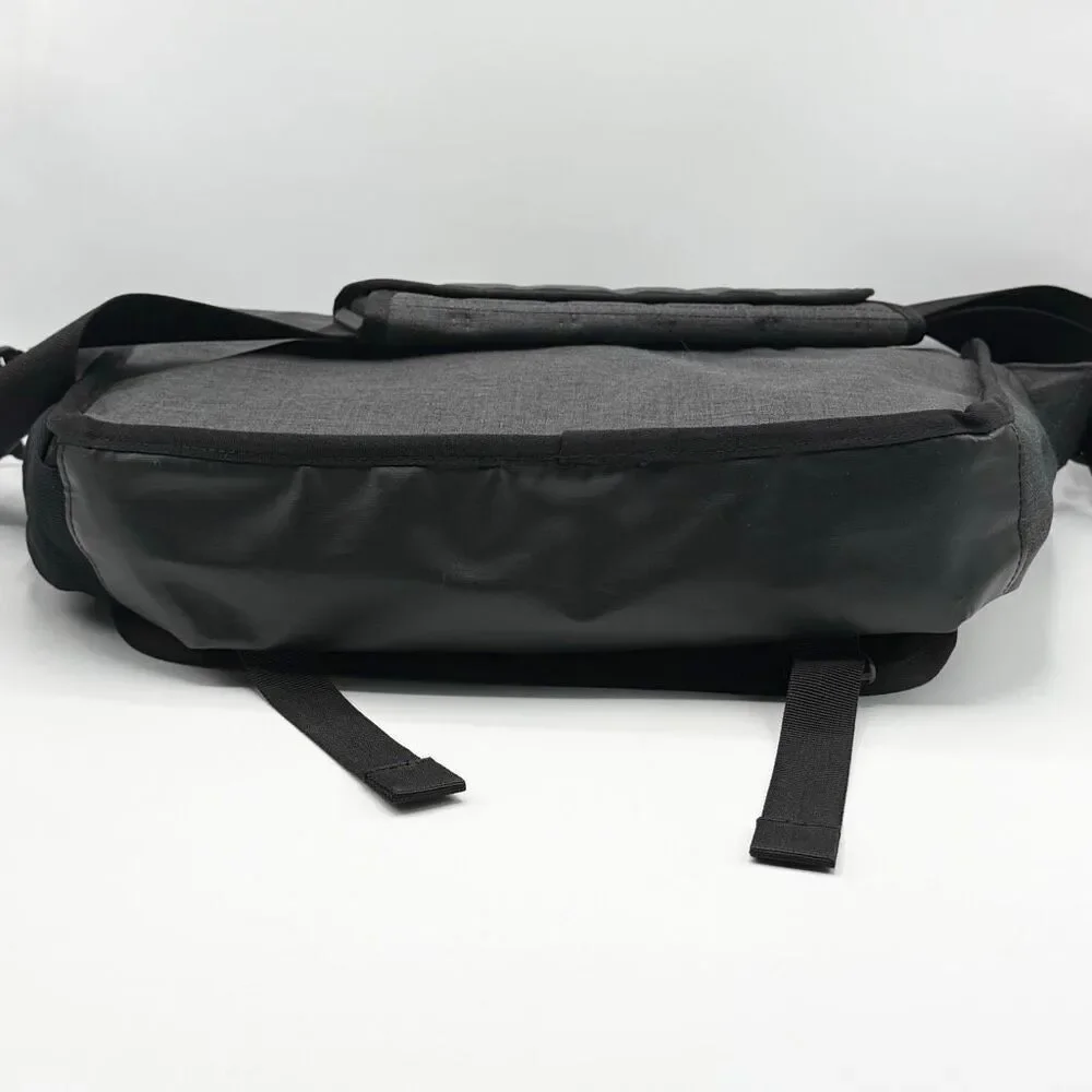 Ogio Charcoal Grey Canvas Sly Black Messenger Bag New Embroidered